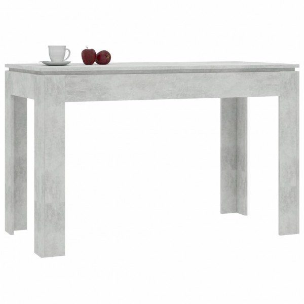 Mesa de jantar 120x60x76 cm contraplacado cinzento cimento M 3