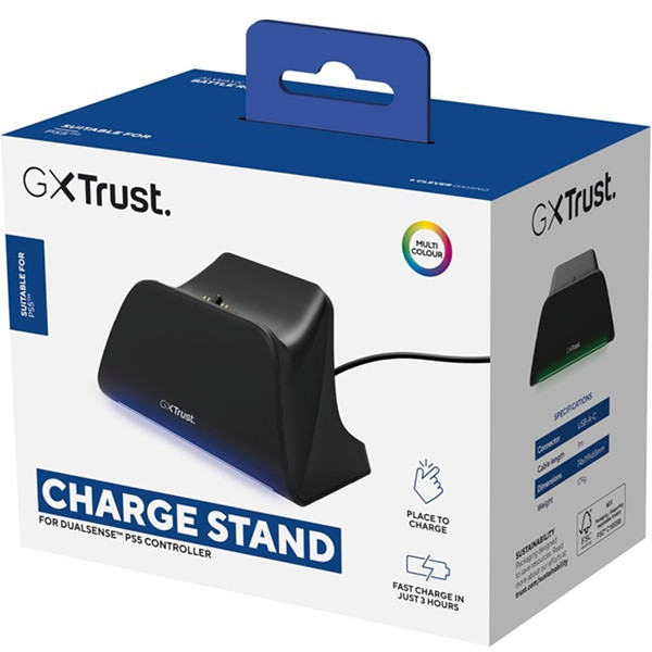 Estación de Recarga Rápida Trust Gaming GXT 255 para PS5 negro M 5