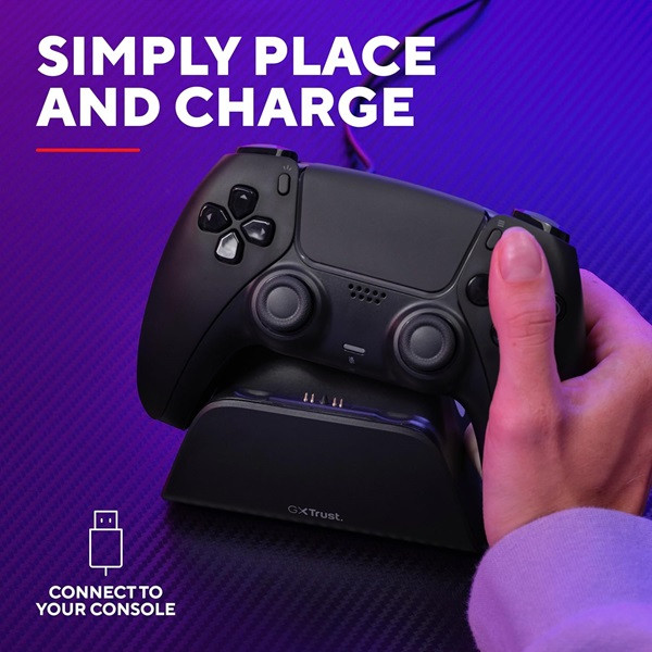 Estación de Recarga Rápida Trust Gaming GXT 255 para PS5 negro M 7