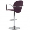 Bancos de bar com apoios de braços 2 pcs couro artificial roxo 5