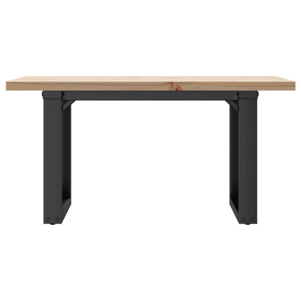 Mesa de centro estrutura em O 80x50x40.5 cm pinho/aço M 4