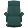 Sillón reclinable con reposapiés tela verde oscuro 3