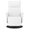 Sillón reclinable con reposapiés cuero sintético blanco 3