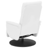 Sillón reclinable con reposapiés cuero sintético blanco 5