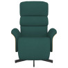 Sillón reclinable con reposapiés tela verde oscuro 3