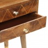 Mesita de noche de madera maciza de mango 43x30x58 cm 5