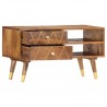 Mueble para TV de madera maciza de mango 85x35x47 cm 2