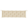 Cojín de banco de jardín tela Oxford beige 180x50x7 cm 4