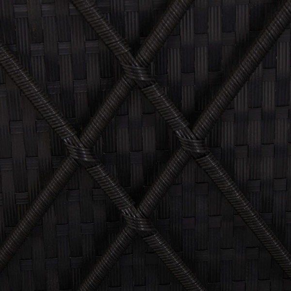 Espreguiçadeira com almofadão vime PE preto M 3