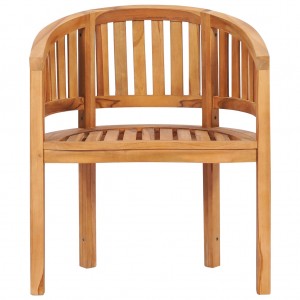 Silla con forma de banana de madera maciza de teca H