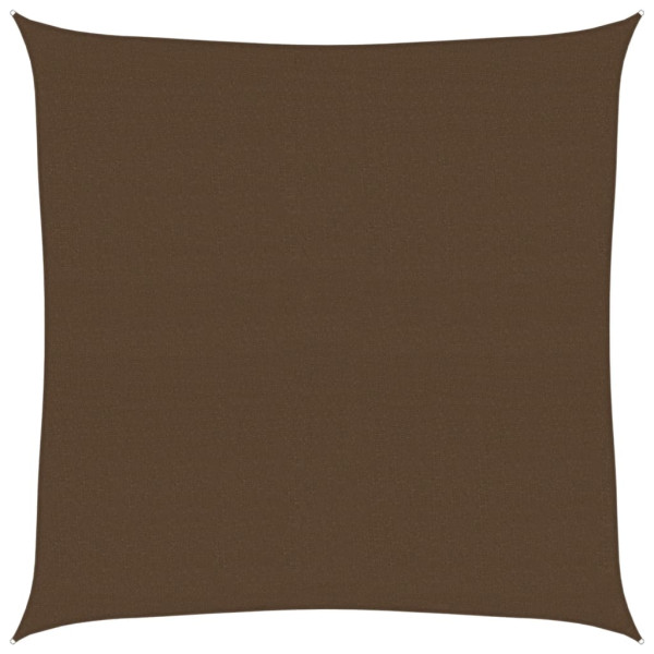 Para-sol estilo vela 160 g/m² 6x6 m PEAD castanho M 2