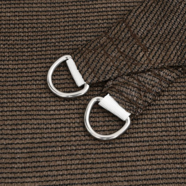 Toldo de vela HDPE marrón 160 g/m² 6x6 m M 5