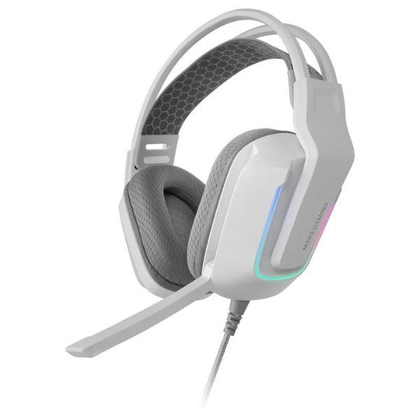 Auriculares Gaming Mars Gaming MH-Strike blanco D
