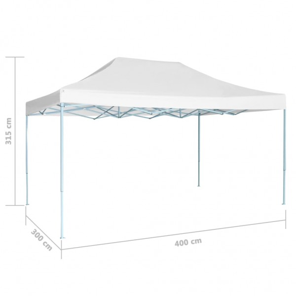 Carpa de fiesta plegable profesional acero blanco 3x4 m M 5