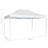 Tenda dobrável profissional para festas 280x410x315 cm aço branco 5