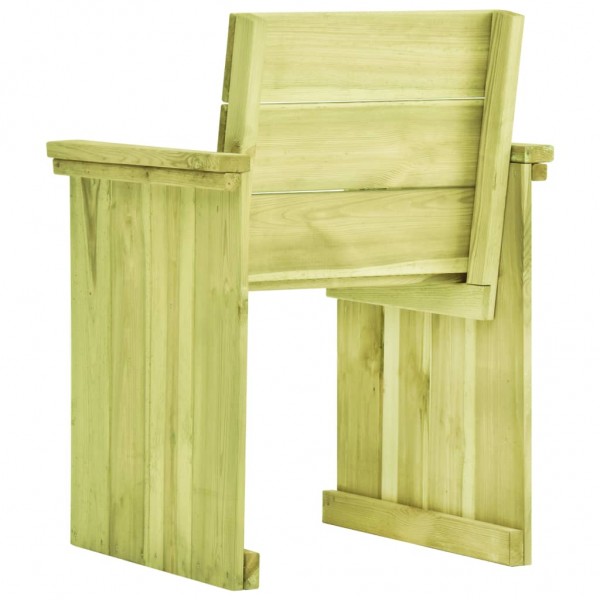 Silla de jardín de madera de pino impregnada M 4