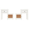 Mesitas de noche 2 uds madera de pino blanco 79.5x38x65.5 cm 2