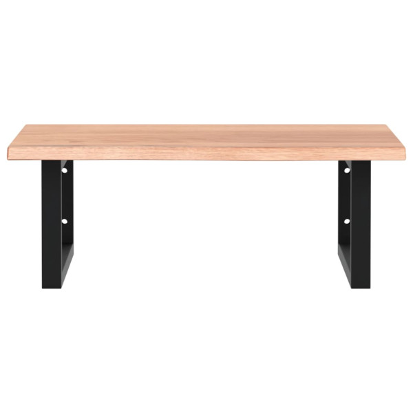 Estante de lavabo de pared de acero y madera maciza de roble M 4