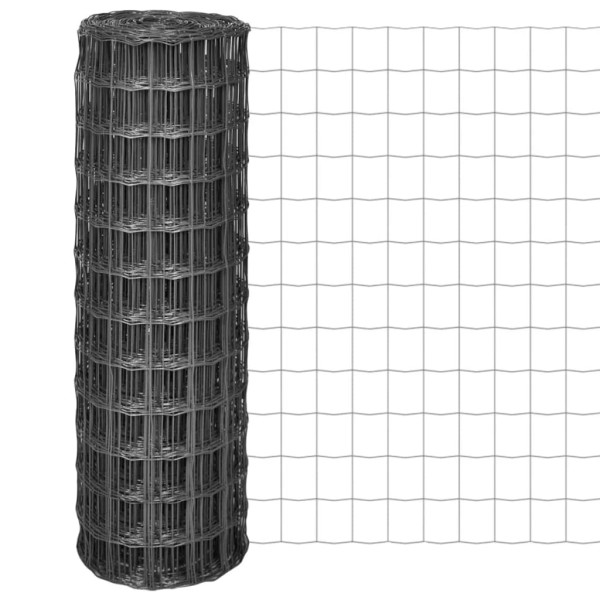 Euro Valla de acero gris 10x1.2 m D