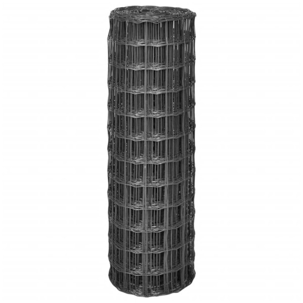 Euro Valla de acero gris 10x1.2 m M 2