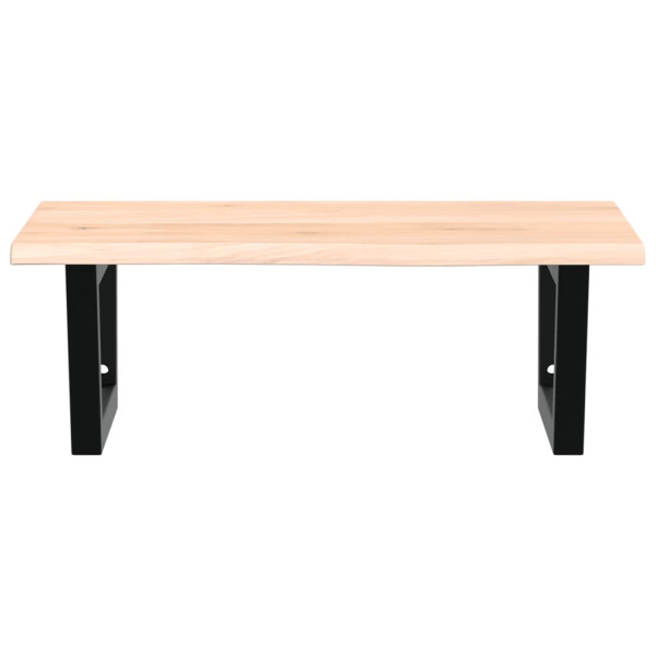 Estante de lavabo de pared de acero y madera maciza de roble M 4