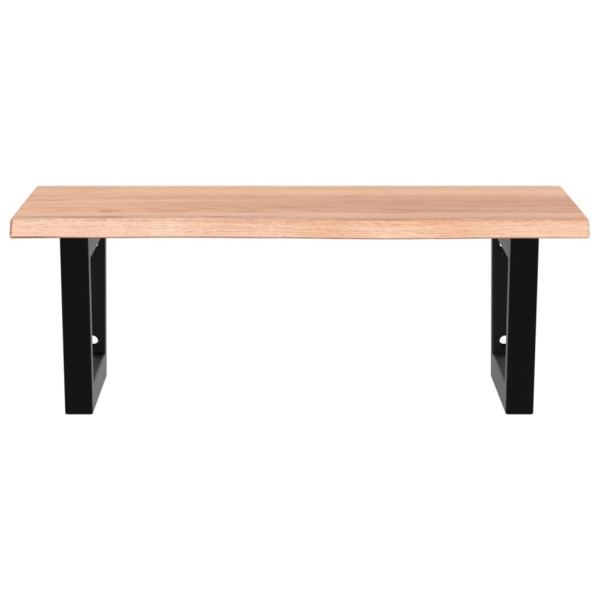 Estante de lavabo de pared de acero y madera maciza de roble M 4