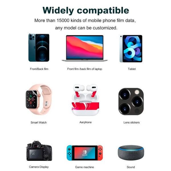 Máquina Corte Plotter V2 Devia Hasta 15 pulg + Accesorios + 50 Láminas Smartphones M 5