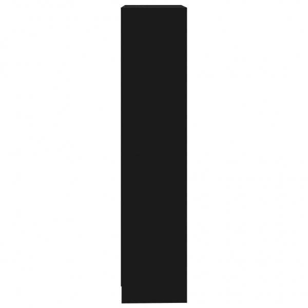 Estantería de 3 niveles madera contrachapada negra 60x24x109cm M 5