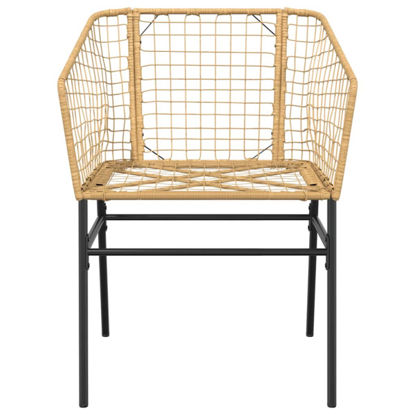 Juego de comedor jardín 5 piezas ratán sintético marrón M 5