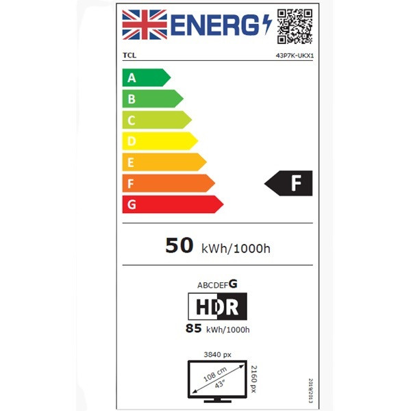 Smart TV TCL 43" QLED 4K UHD 43P7K negro M 6