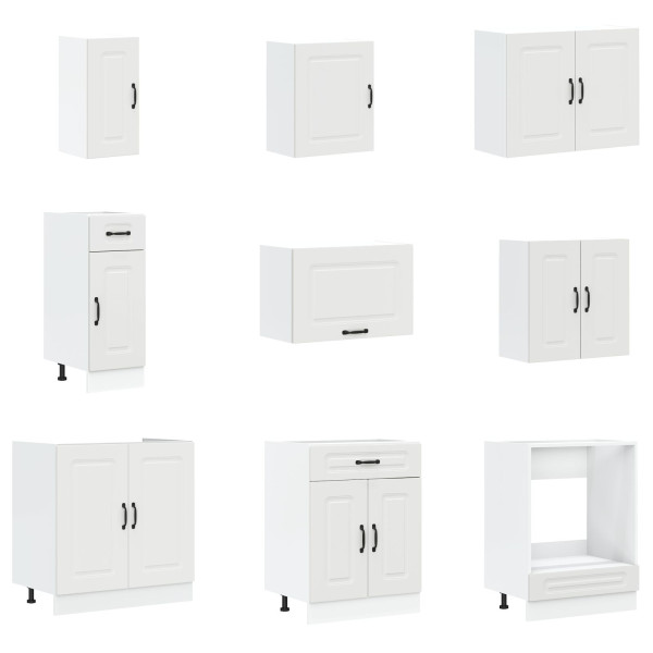 Gabinete de cocina  Kalmar con doble fregadero de madera blanca M 4