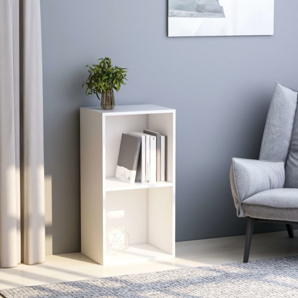 Estantería 2 niveles aglomerado blanco 40x30x76.5 cm D