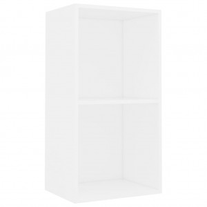 Estantería 2 niveles aglomerado blanco 40x30x76.5 cm H