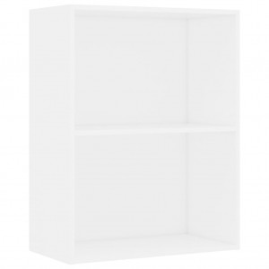 Estante com 2 prateleiras 60x30x76.5 cm contraplacado branco H