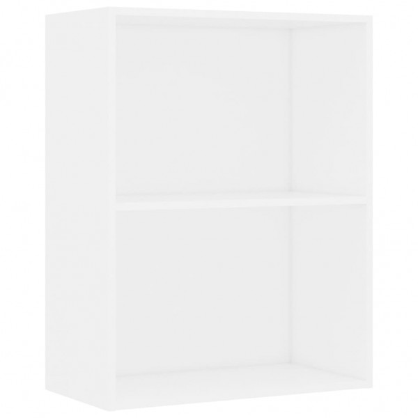 Estante com 2 prateleiras 60x30x76.5 cm contraplacado branco M 2