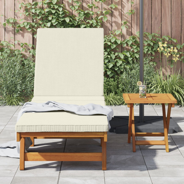 Sillón de sol con ruedas de . mesa y cojín de madera de acacia maciza M 3