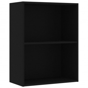 Estante com 2 prateleiras 60x30x76.5 cm contraplacado preto H