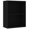 Estante com 2 prateleiras 60x30x76.5 cm contraplacado preto 2