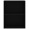Estantería de 2 niveles de aglomerado negro 60x30x76.5 cm 4