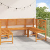 Juego de Muebles de Jardín de 5 Piezas en Madera Maciza de Acacia 1