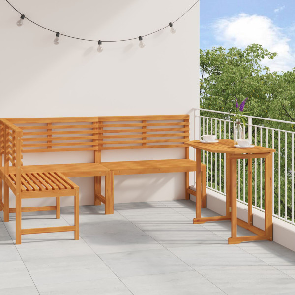 Conjunto de Bistro de Jardín de 3 Piezas de  en Madera Sólida de Acacia D