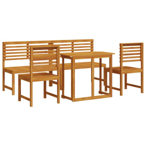 Conjunto de Comedor de Jardín de 5 Piezas  de Madera Sólida de Acacia H