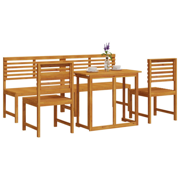 Conjunto de Comedor de Jardín de 5 Piezas  de Madera Sólida de Acacia M 3