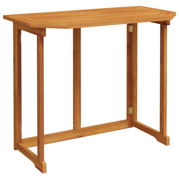 Juego de Mesa y Sillas de Jardín de 2 Piezas con Cojines de Madera de Acacia M 5