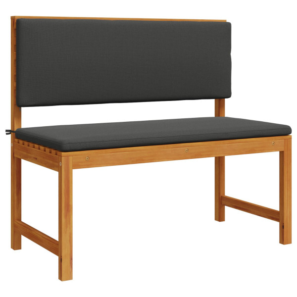 Set de Comedor de Jardín de 5 Piezas con Cojines de Madera de Acacia M 5