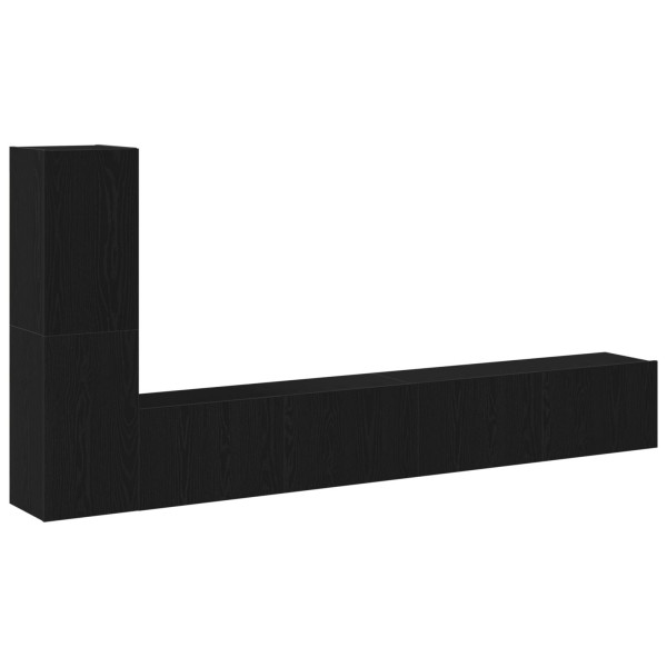 Conjunto de gabinete de TV de 3 piezas montado en la pared de  de madera de roble negra M 2