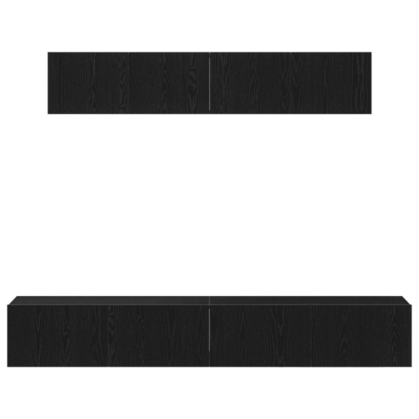 Conjunto de 4 piezas de mueble de TV . madera elaborada negra M 5