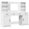 Conjunto de 3 Peças de Mesa de Maquiagem  em MDF Branco 2