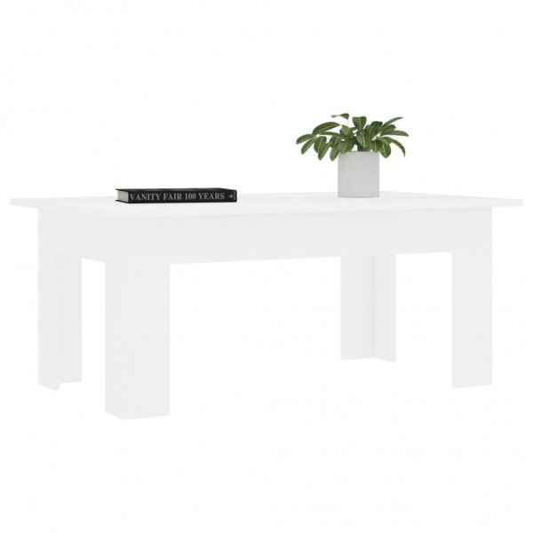 Mesa de centro madera contrachapada blanco 100x60x42 cm M 3