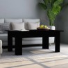 Mesa de centro madera contrachapada negro 100x60x42 cm 1